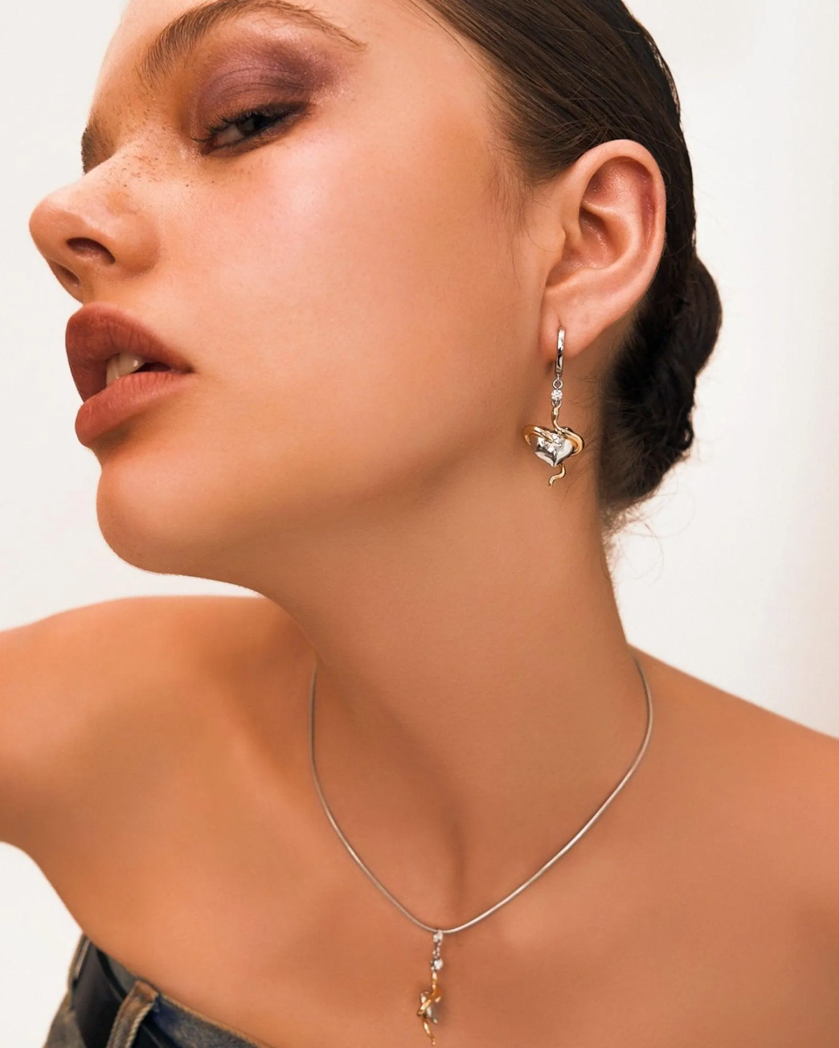 Heart's Guardian Serpent Earrings