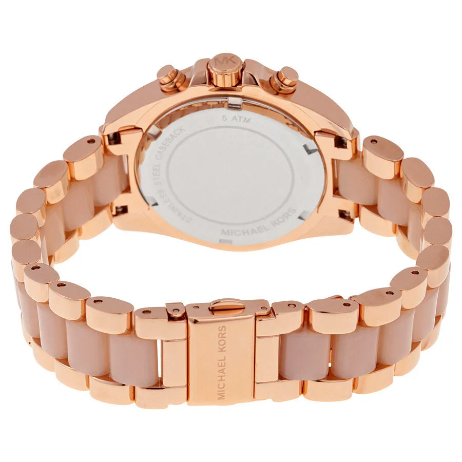 Michael Kors Bradshaw Mini Chronograph Rose Dial Ladies Watch MK6066