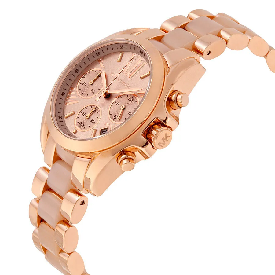 Michael Kors Bradshaw Mini Chronograph Rose Dial Ladies Watch MK6066