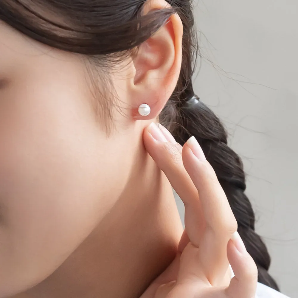 Puffy Panda Asymmetrical Studs