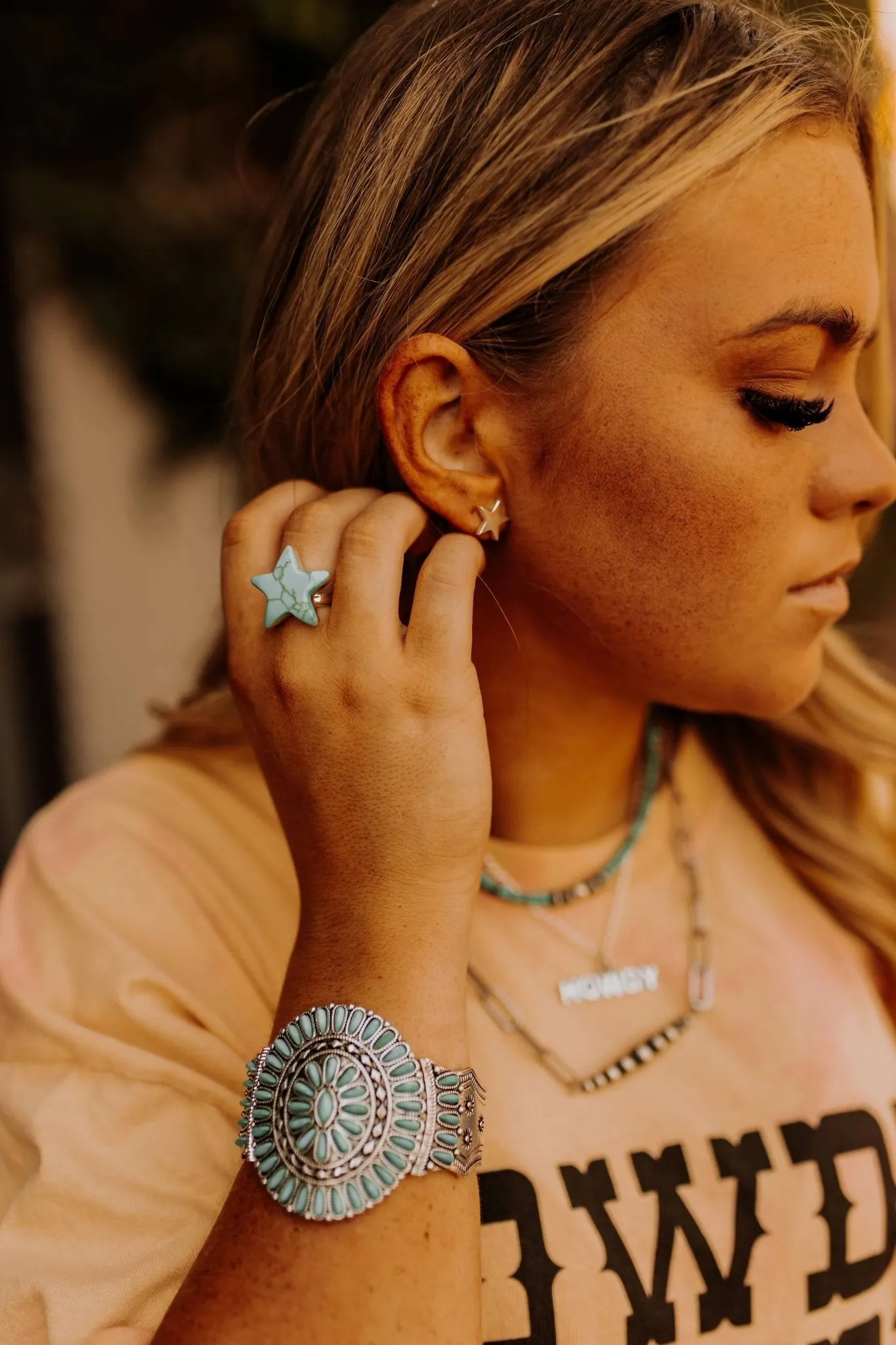 Turquoise Medallion Western Bracelet