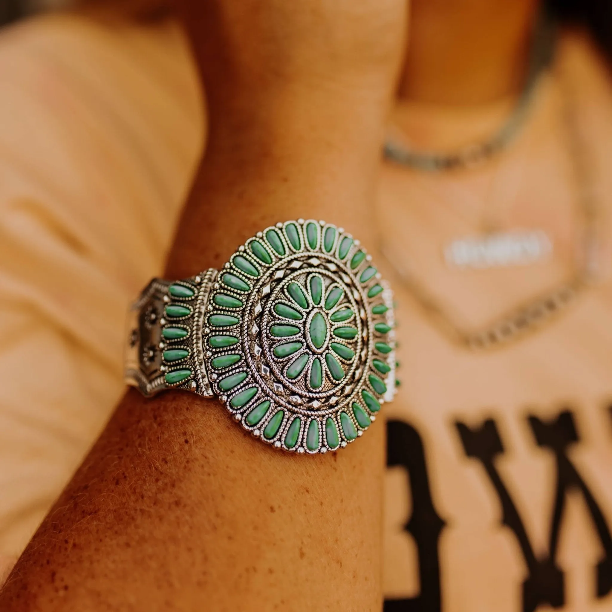 Turquoise Medallion Western Bracelet