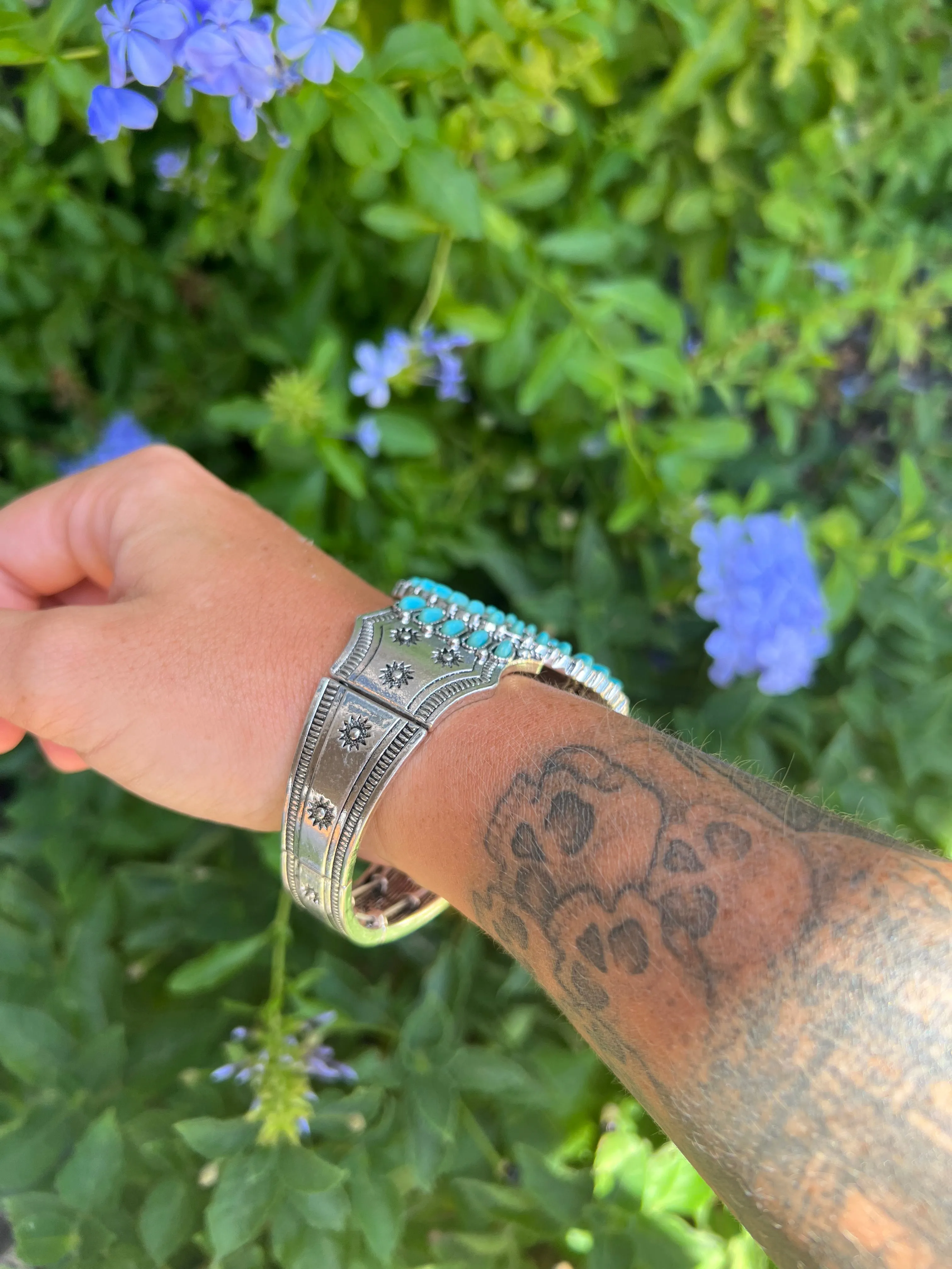 Turquoise Medallion Western Bracelet